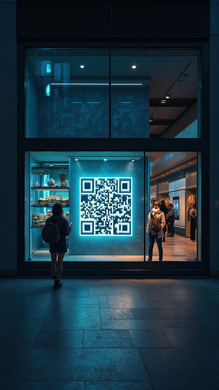 Vitrines inteligentes revelam QR Code secreto para atendimento 24h